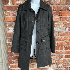 Tulle dark gray pea coat size XS